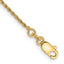 14K Yellow Gold Solid Diamond-Cut Rope Chain Necklace 1.15mm