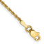 14K Yellow Gold Solid Diamond-Cut Rope Chain Necklace 1.5mm