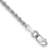 10K White Gold 2.0mm Rope Chain - 10 in