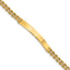 14k Polished Solid Chain/Solid Plate Two-Strand Rope 39.5x5mm Plate 8 inch ID Bracelet