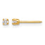 14K Yellow Gold 0.10 ct Lab-Grown Diamond Round Stud Earrings