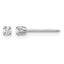 14K White Gold 0.10 ct Lab-Grown Diamond Round Stud Earrings