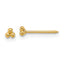 Inverness 14k Polished 3mm Triple Ball Post Piercing Earrings