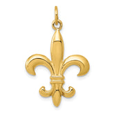 10k Solid Fleur de Lis 3-D Charm