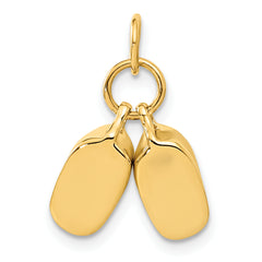 10k Polished Baby Shoes Charm
