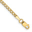 10k 2.5mm Semi-Solid Curb Link Chain Anklet