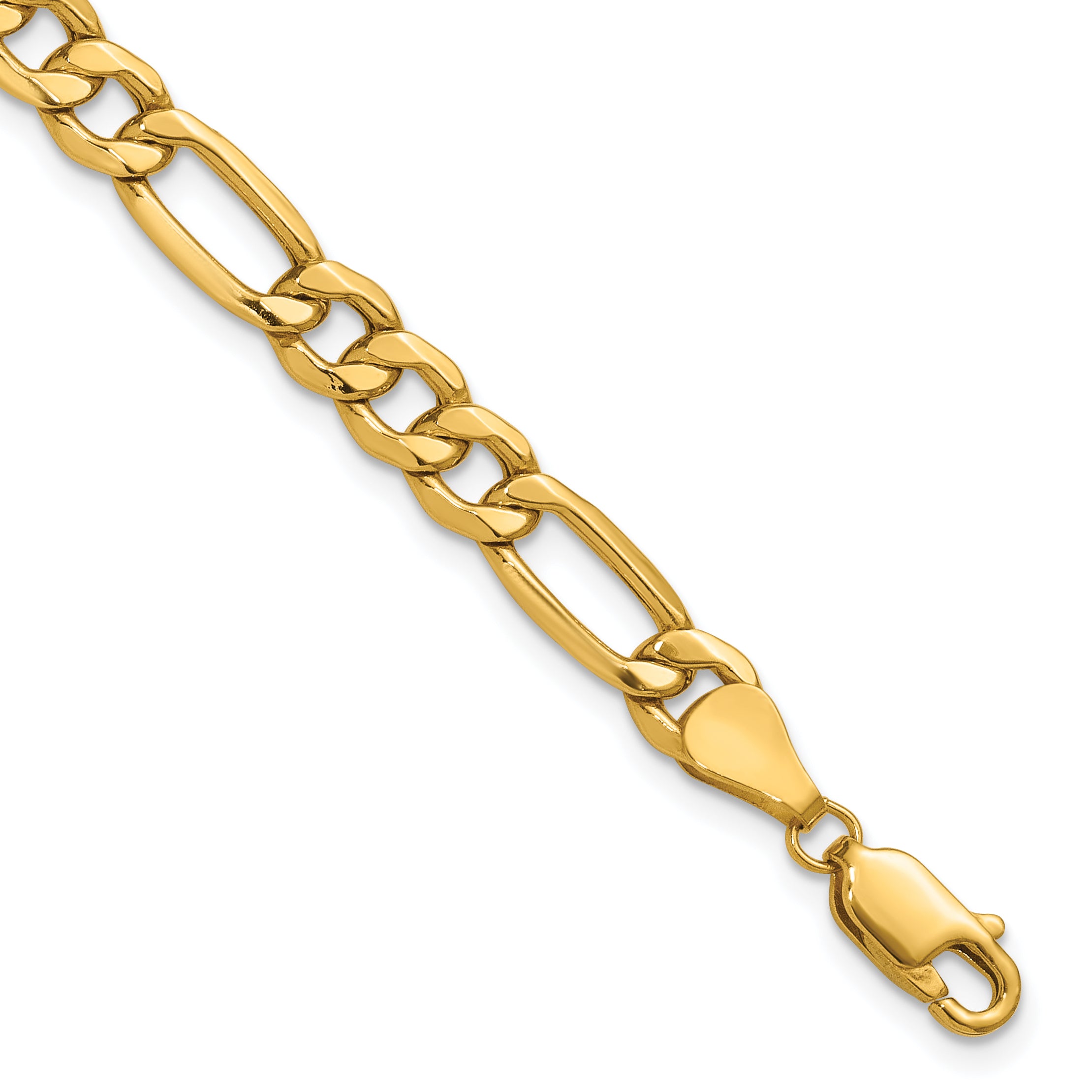 10k 6.25mm Semi-Solid Figaro Chain