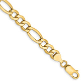 10k 7.3mm Semi-Solid Figaro Chain