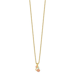 10K Tri-color w/14K Gold-filled Chain Black Hills Gold Necklace
