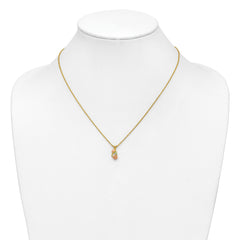 10K Tri-color w/14K Gold-filled Chain Black Hills Gold Necklace
