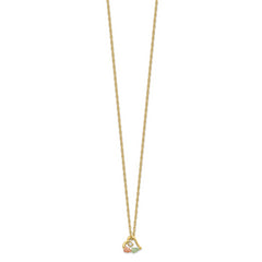 10K Tri-color w/12K Accents Diamond Black Hills Gold Necklace
