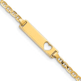 10k Flat Anchor Link ID Bracelet