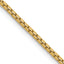 10K Yellow Gold 1.5mm Box Chain - 30 in