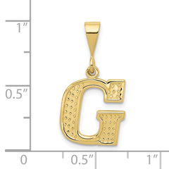 10KY Initial G Pendant