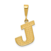 10KY Initial J Pendant