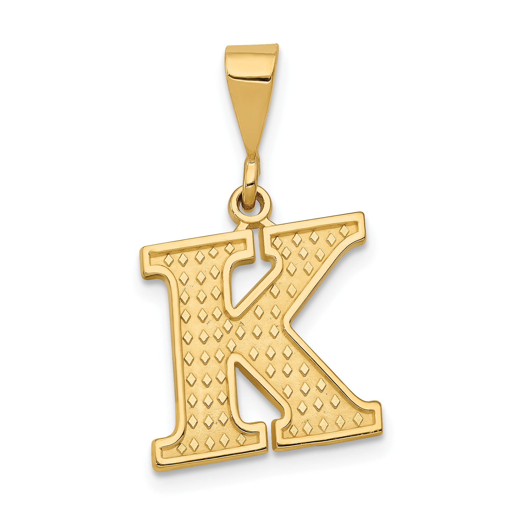 10KY Initial K Pendant