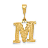 10KY Initial M Pendant
