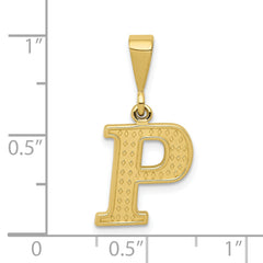 10KY Initial P Pendant
