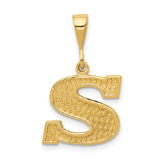 10KY Initial S Pendant