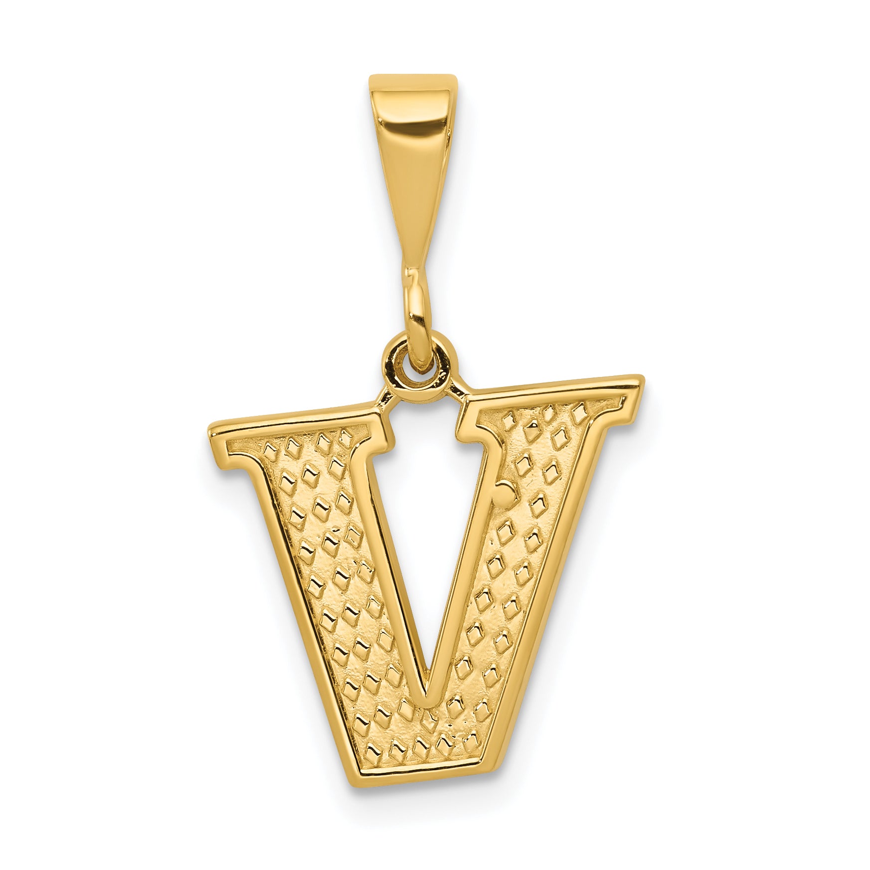 10KY Initial V Pendant