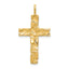 Nugget Cross Pendant in 10K Yellow Gold, 34mm - Sophia Jewelers