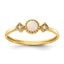 10K Polished 5 Stone CZ Ring