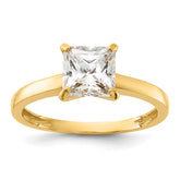 10K Polished CZ Ring