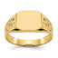 Men's Nugget Open Back Signet Ring in 10K Yellow Gold, Size 9 - Sophia Jewelers
