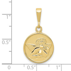 10k Polished & Satin Raphael Angel Pendant