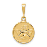 10k Polished & Satin Raphael Angel Pendant