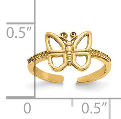 10k Butterfly Toe Ring
