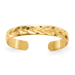 10K Diamond-Cut Toe Ring