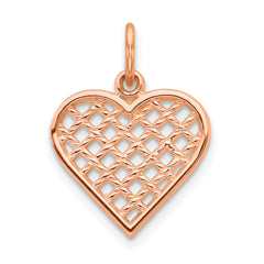 10k Rose Gold Heart Charm