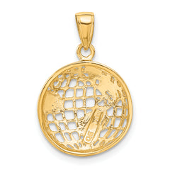 10k Polished Globe Pendant