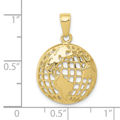 10k Polished Globe Pendant