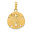 Cut-Out Sand Dollar Pendant in 10K Yellow Gold, 34mm - Sophia Jewelers