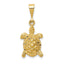Sea Turtle Charm in 10K Yellow Gold, 30mm - Sophia Jewelers