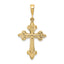 10k Fleur de Lis Cross Pendant
