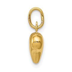 10K Polished 3-D Heart Charm