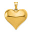 Puffed Heart Pendant in 10K Yellow Gold, 38mm - Sophia Jewelers