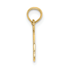 10K BEST GRANDMA With Flower Pendant