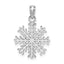 10k White Gold Snowflake Pendant