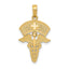 10k Caduceus w/Nurses Cap Pendant