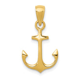 10k Anchor Pendant