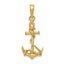 10K 3-D Anchor w/Shackle and Entwined Rope Pendant