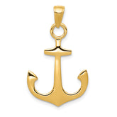 10k 3-D Anchor Pendant