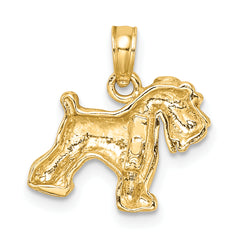 10k Schnauzer Dog Pendant