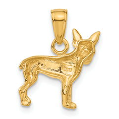 10K Chihuahua Dog Pendant