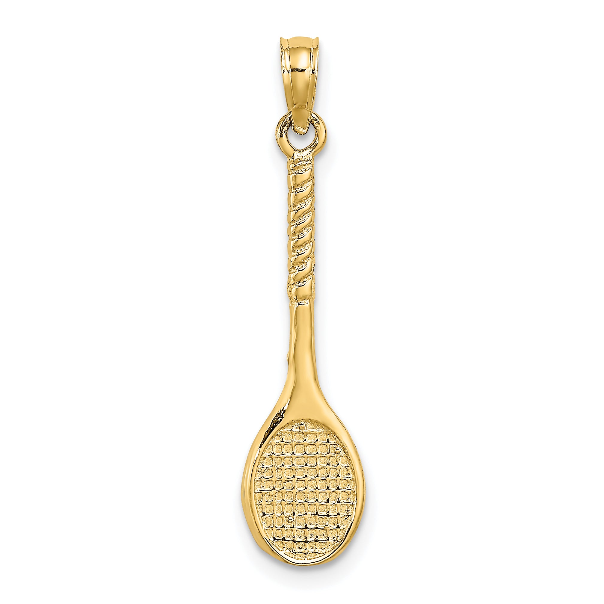 10K 3-D Tennis Racquet Pendant
