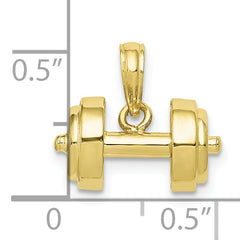 10K 3-D Single Barbell Pendant
